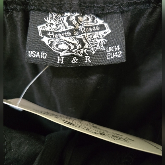 NWT Hearts & Roses UK Bustier Cocktail Dress 50s Pinup Rockabilly Retro Punk - Picture 9 of 11